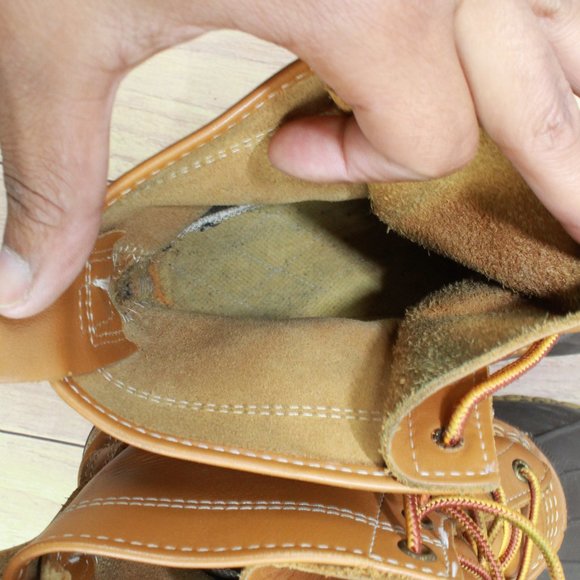 LL Bean Brown Leather Lace Up Waterproof Thinsulate Duck Boots Size 9 M - Picture 7 of 9